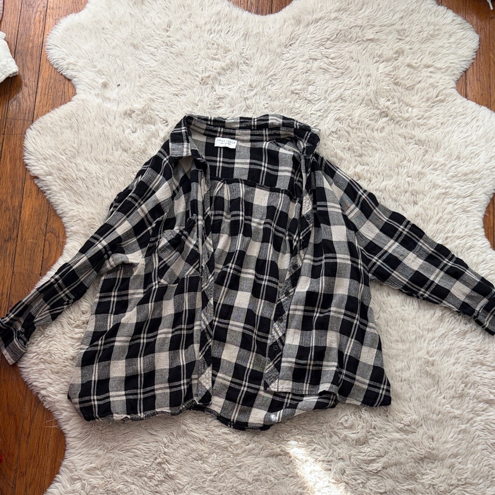 Black and tan Plaid Shirt